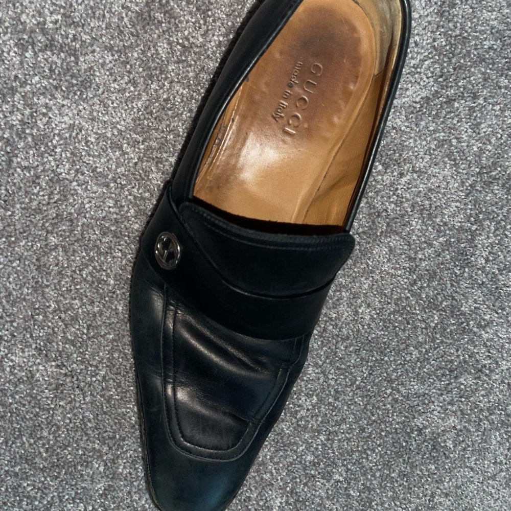 Gucci Men's Black Leather Loafers